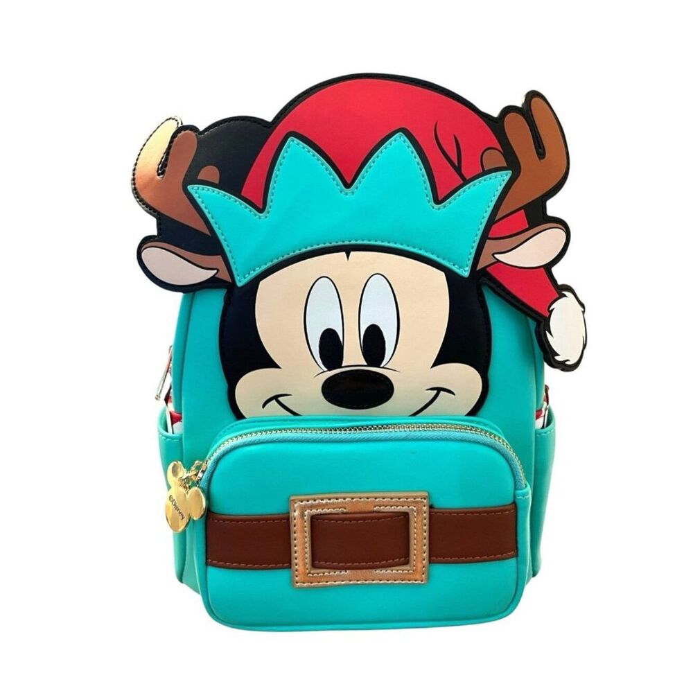 Loungefly Disney Light up Mickey Mouse Reindeer Cosplay Mini Backpack Christmas